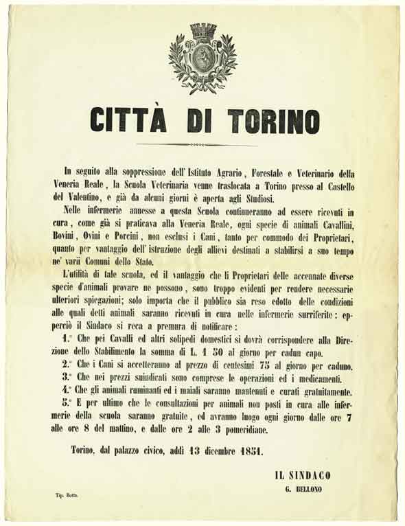 Citt&agrave; di Torino, Manifesto del sindaco