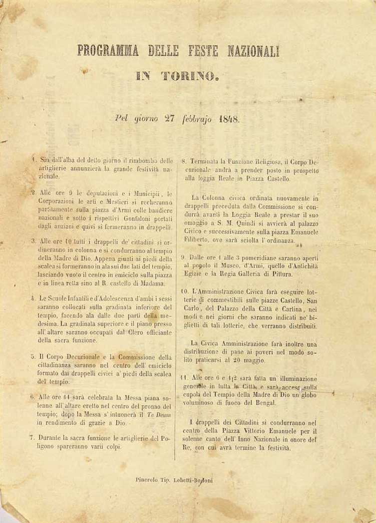 Programma delle feste nazionali