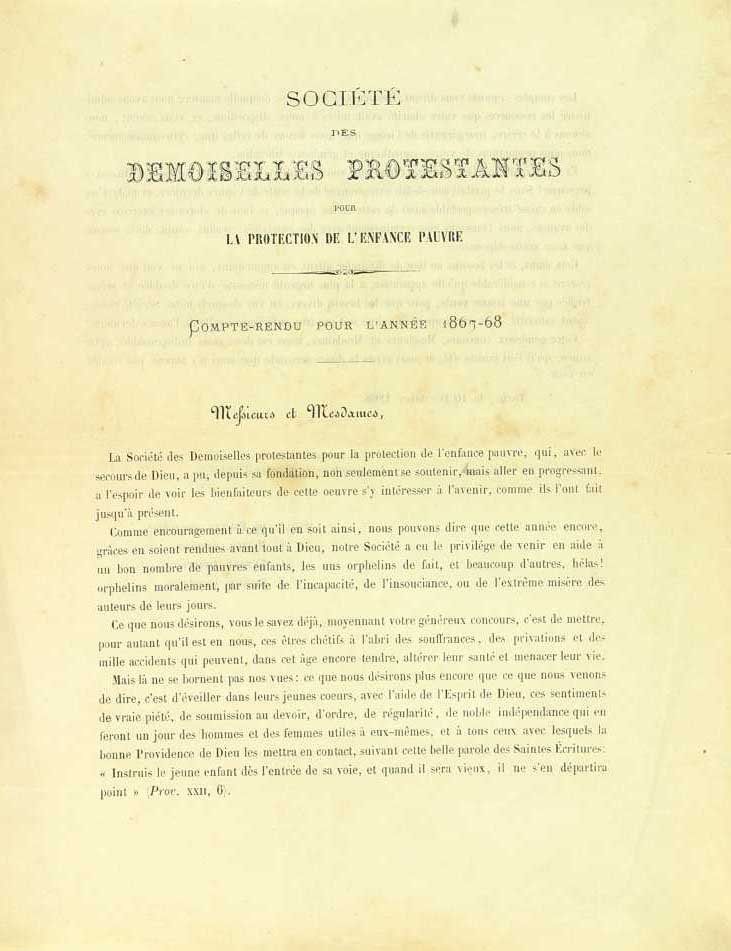 Soci&eacute;t&eacute; des Demoiselles Protestante